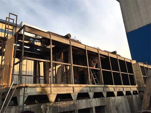 方形橫流式冷卻塔的組成結構(山東150噸方形橫流冷卻塔)